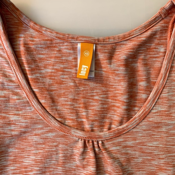 Lucy Orange Heathered Tank - Picture 3 of 5